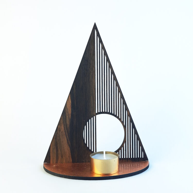 The classy one candle holder-chocolate